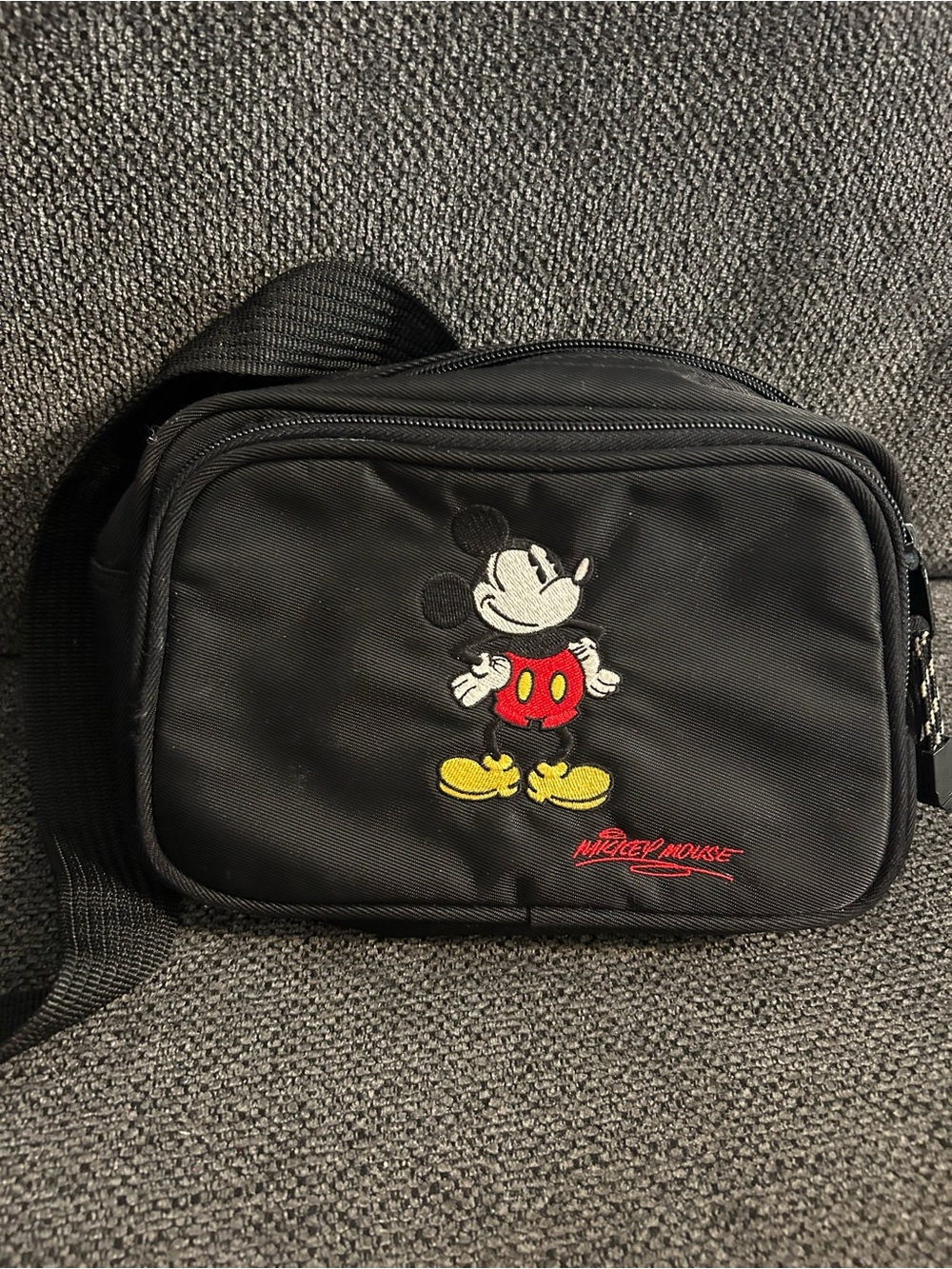Mickey Mouse Black Belt Bag/Crossbody Bag